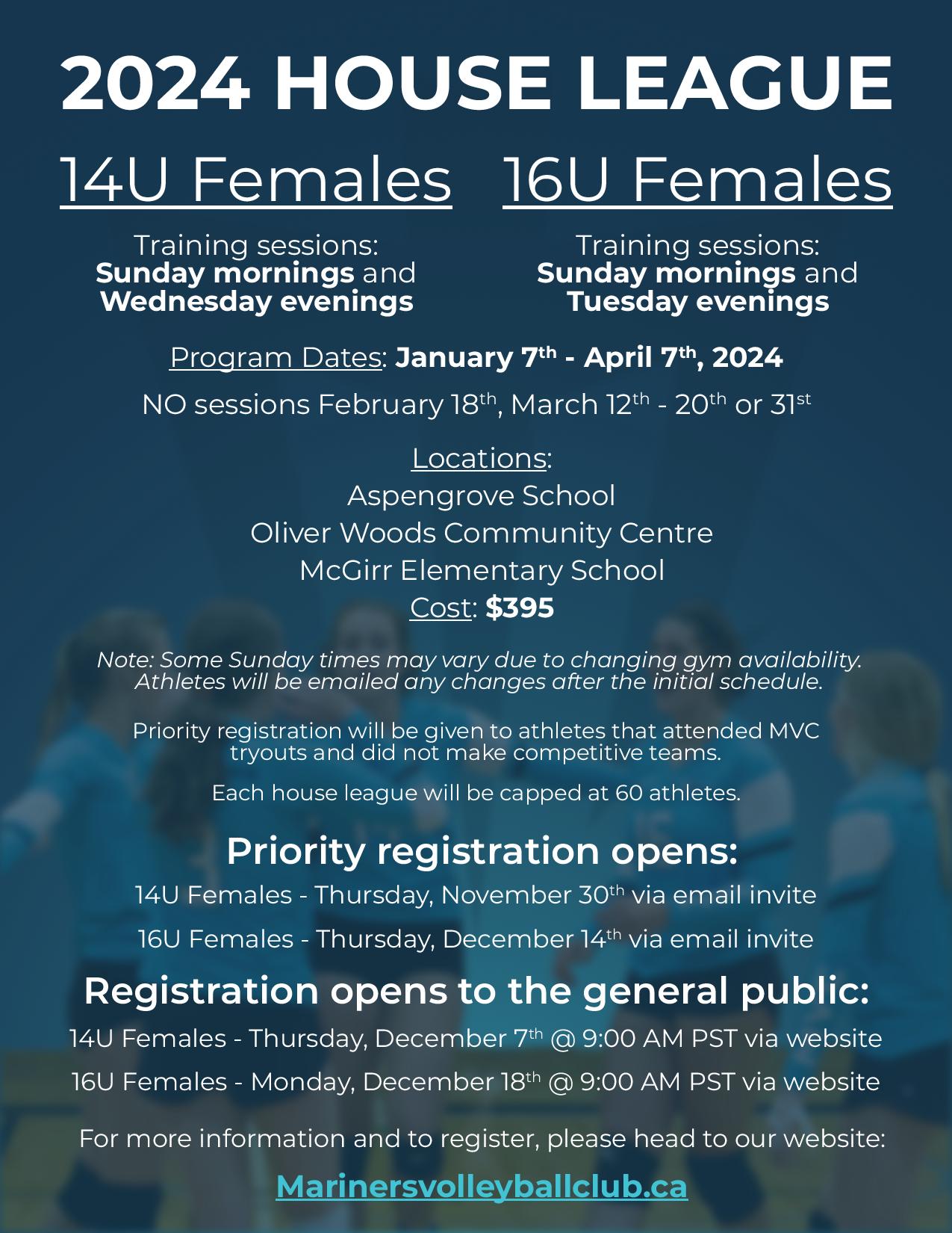 House League Mariners Volleyball Club